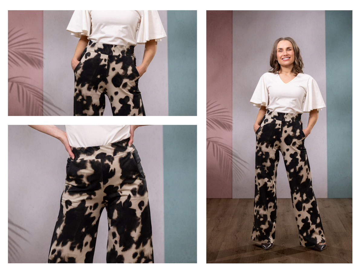 SWINGhousujen joustava vyötärö ja käytännölliset taskut