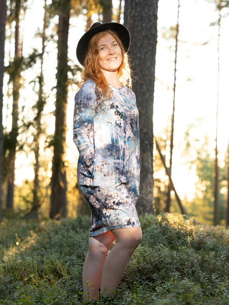 RIIMItunika (Kirsikkapuu sininen trikoo)