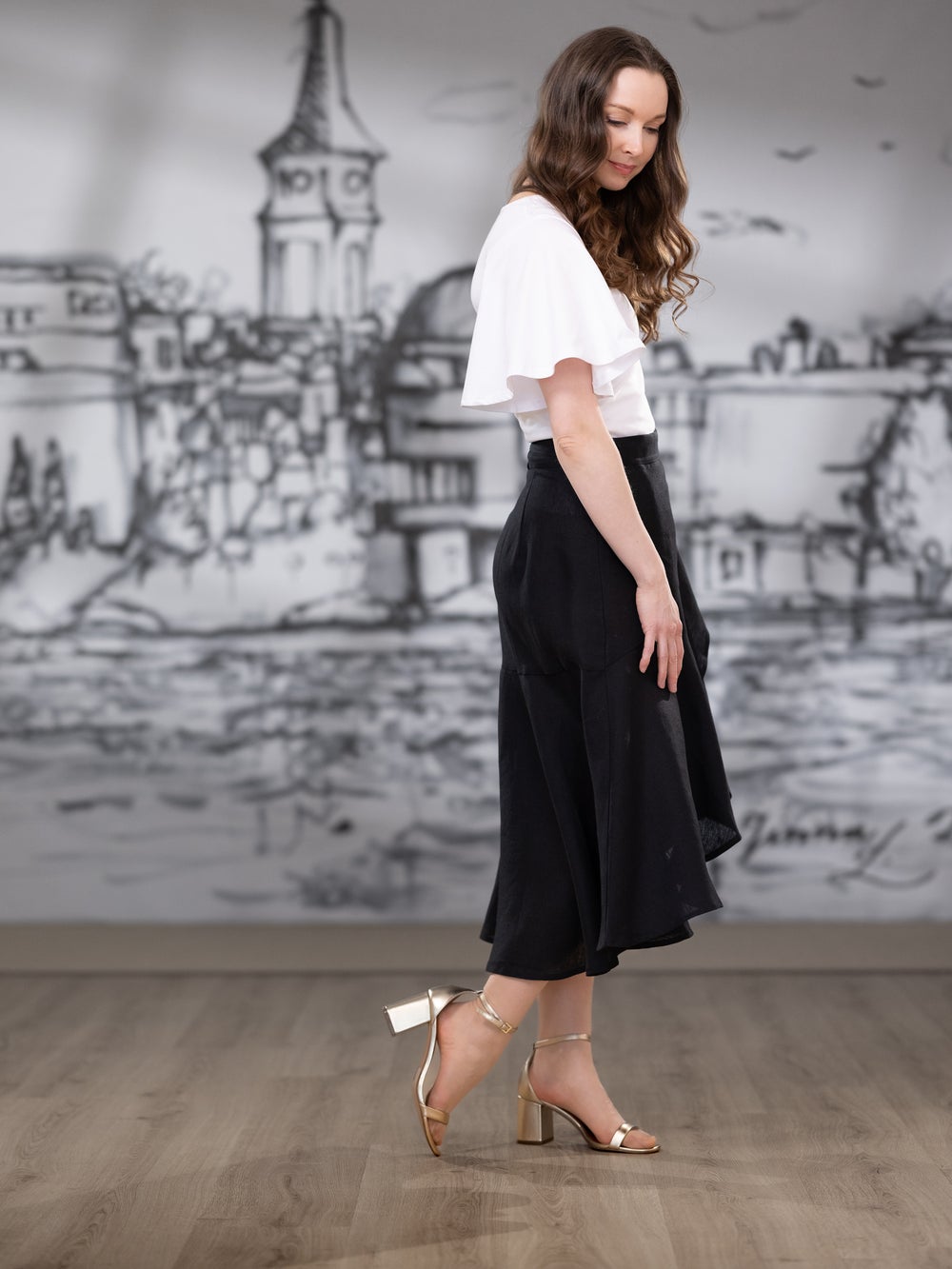 SANDRApaita (valkoinen trikoo)