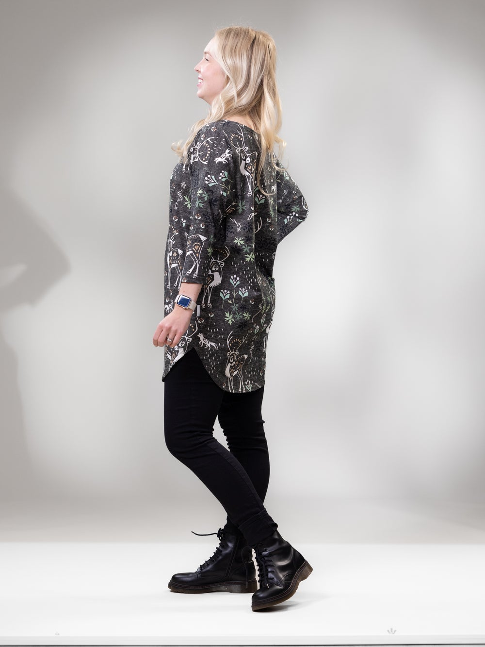 AAVAtunika (Porojen poluilla taupe / minttu trikoo)