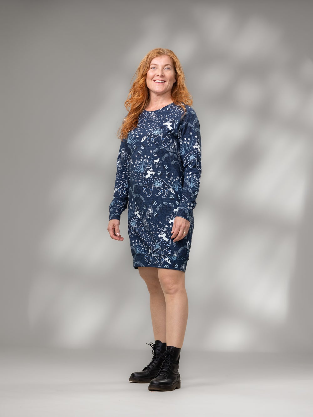 COLLEGEtunika raglanhiha (Suon valtiatar sininen joustocollege)