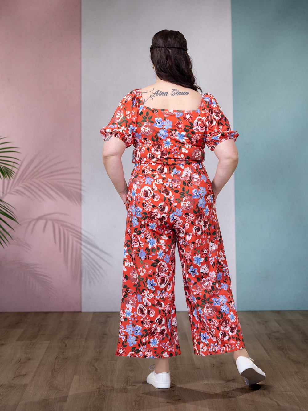 SWINGhousut (Rakkaudella punainen / sininen / valkoinen trikoo)