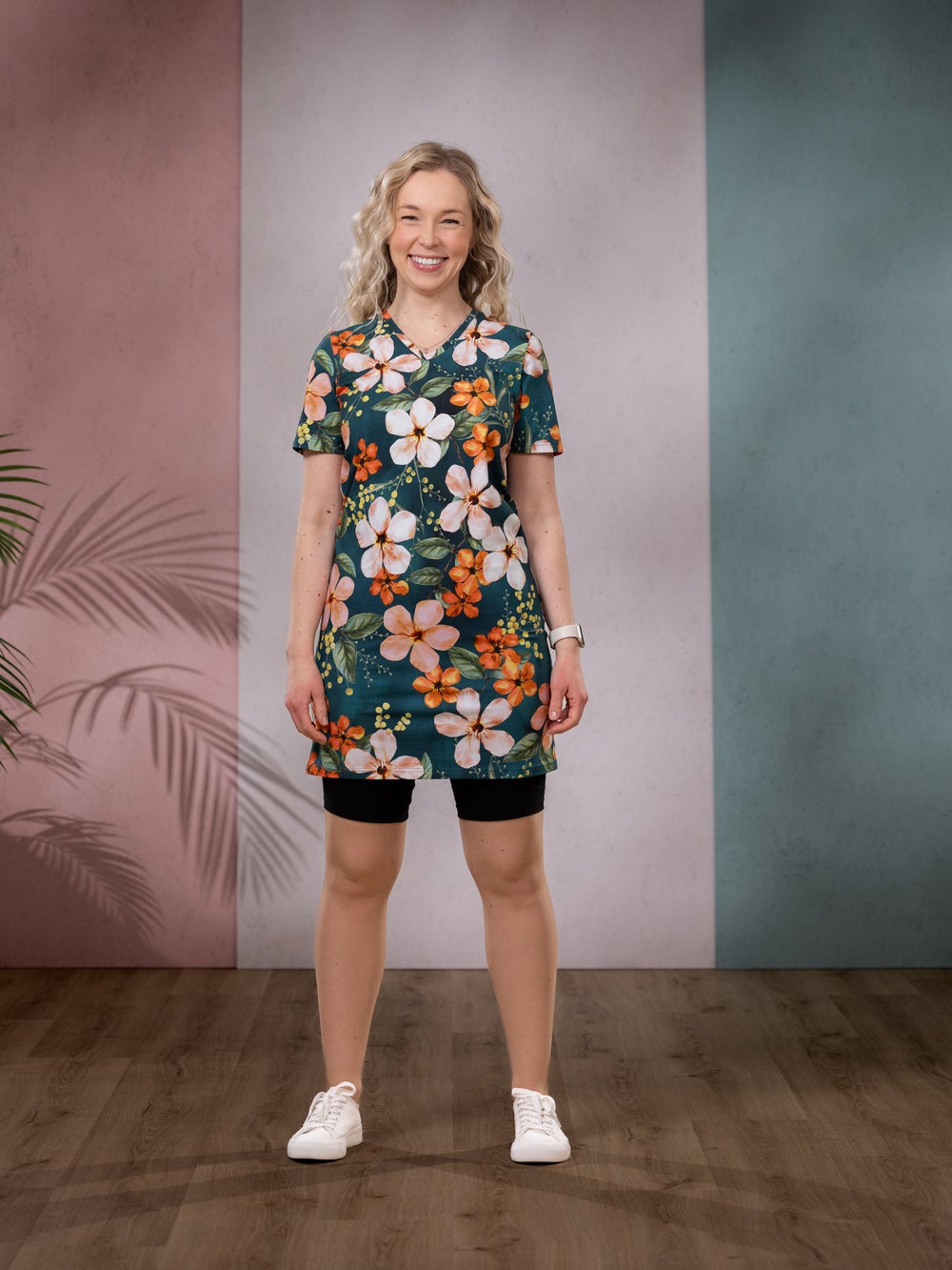 HELGAtunika lyhythiha (Love you oranssi / petrooli trikoo)