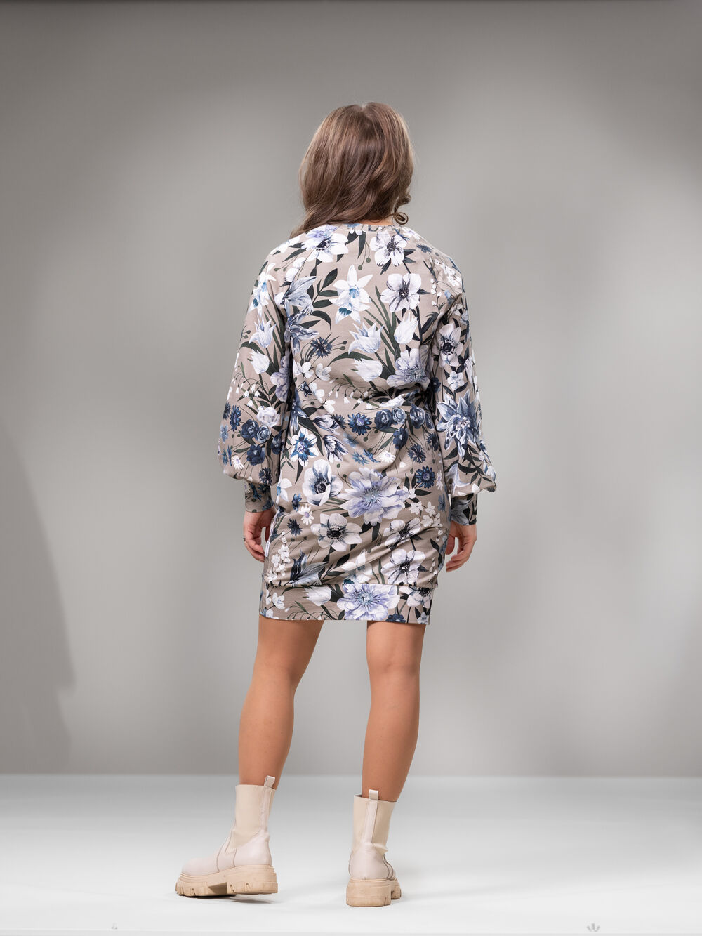 HILMAmekko (Ritarinkannus vaaleansininen / greige joustocollege)