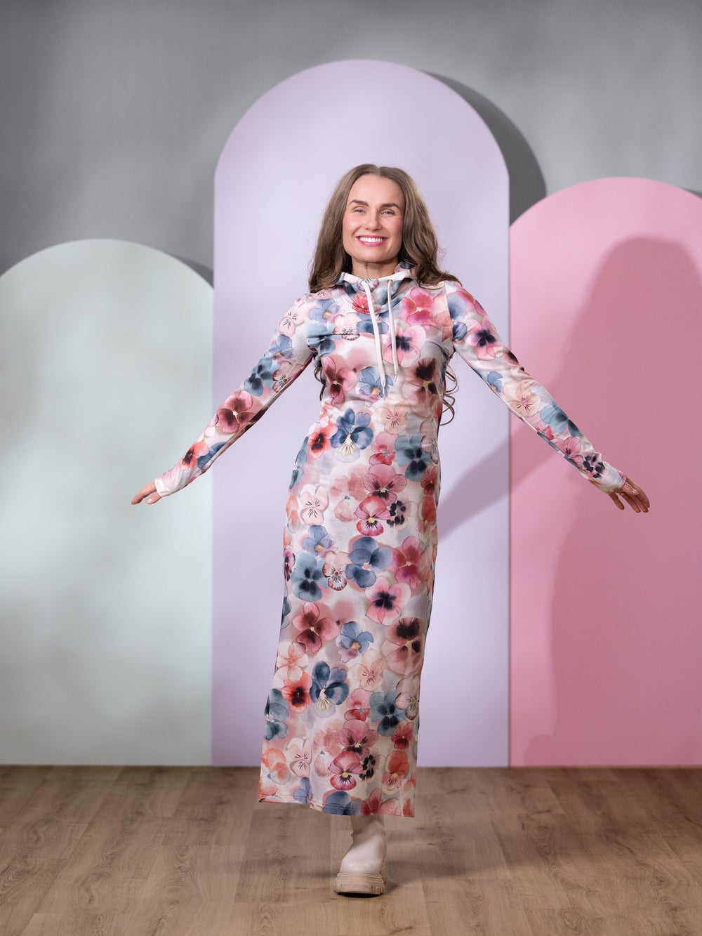 LEMPImekko (Orvokki valkoinen / roosa / sininen joustocollege)