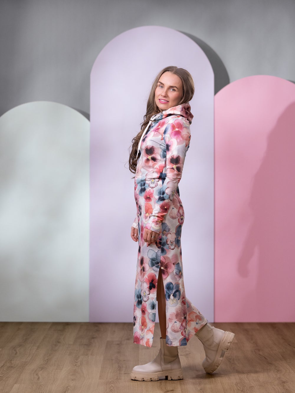 LEMPImekko (Orvokki valkoinen / roosa / sininen joustocollege)