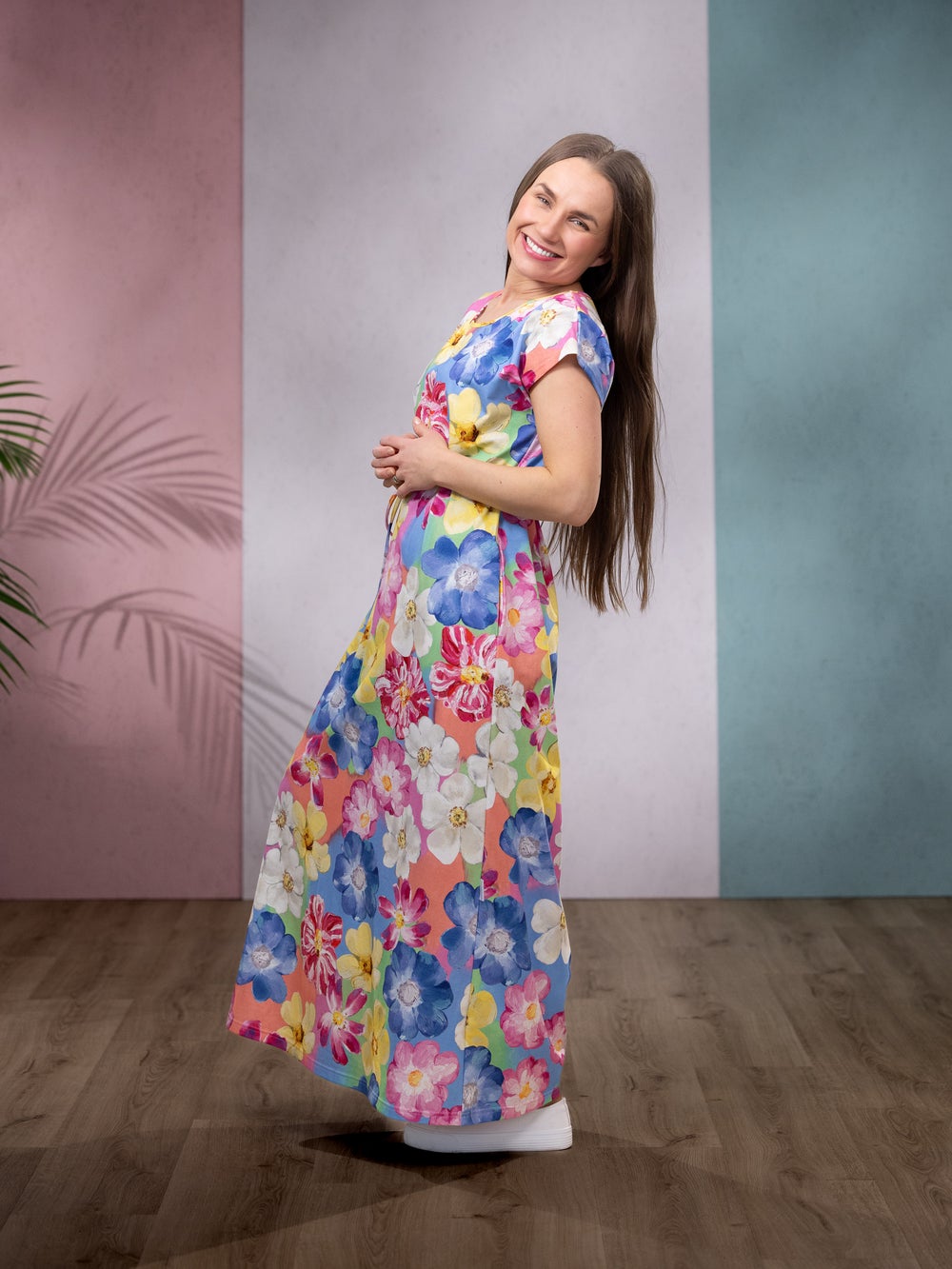 MAXImekko (Villiruusu pastelli trikoo)