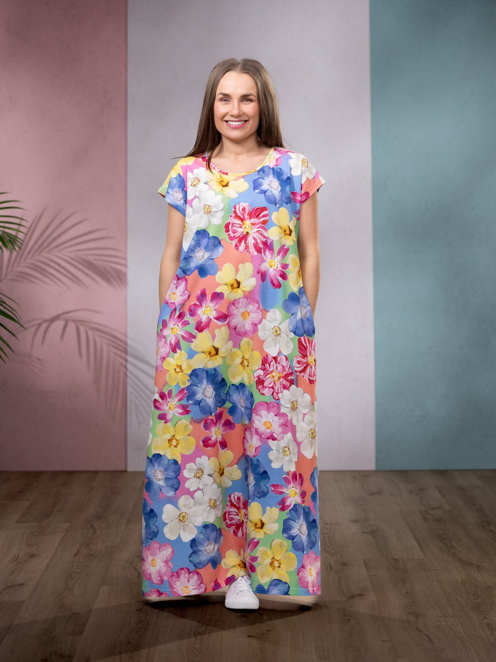 MAXImekko (Villiruusu pastelli trikoo)