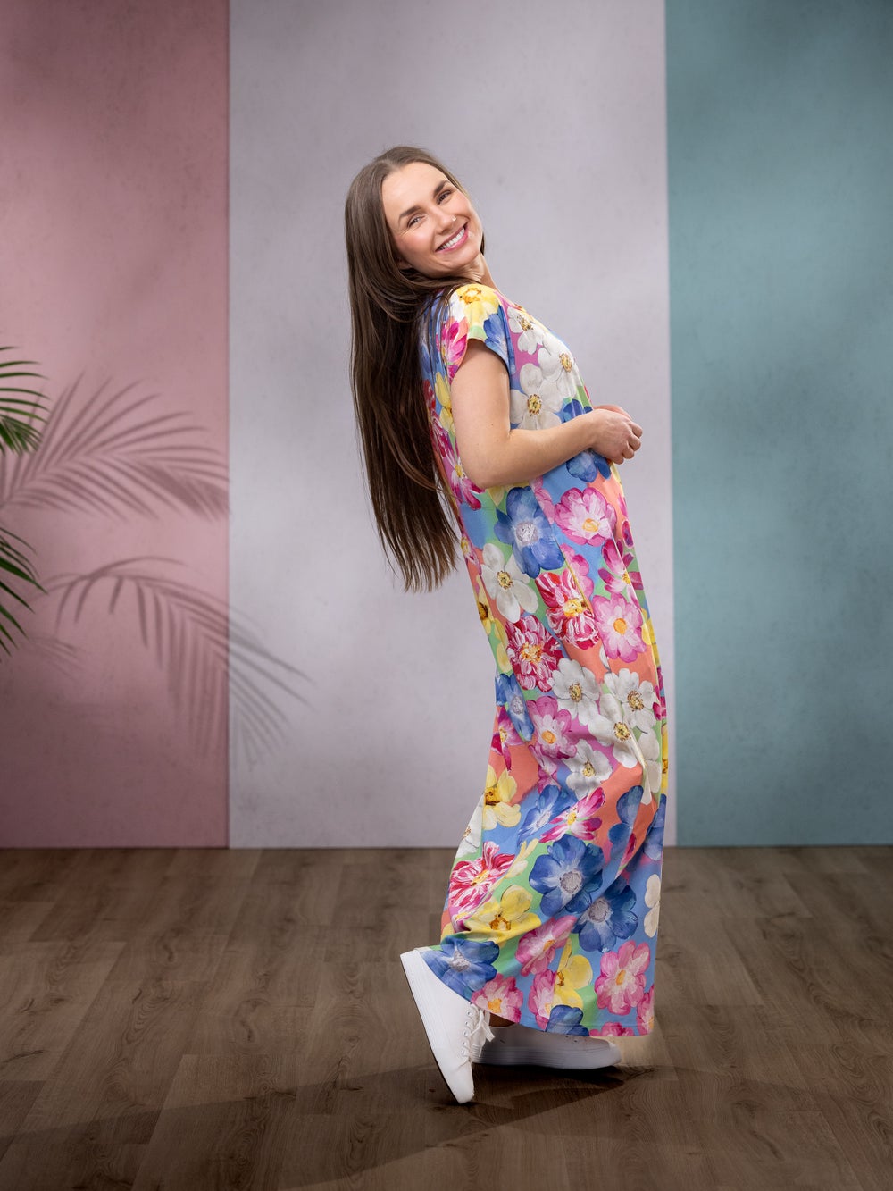 MAXImekko (Villiruusu pastelli trikoo)