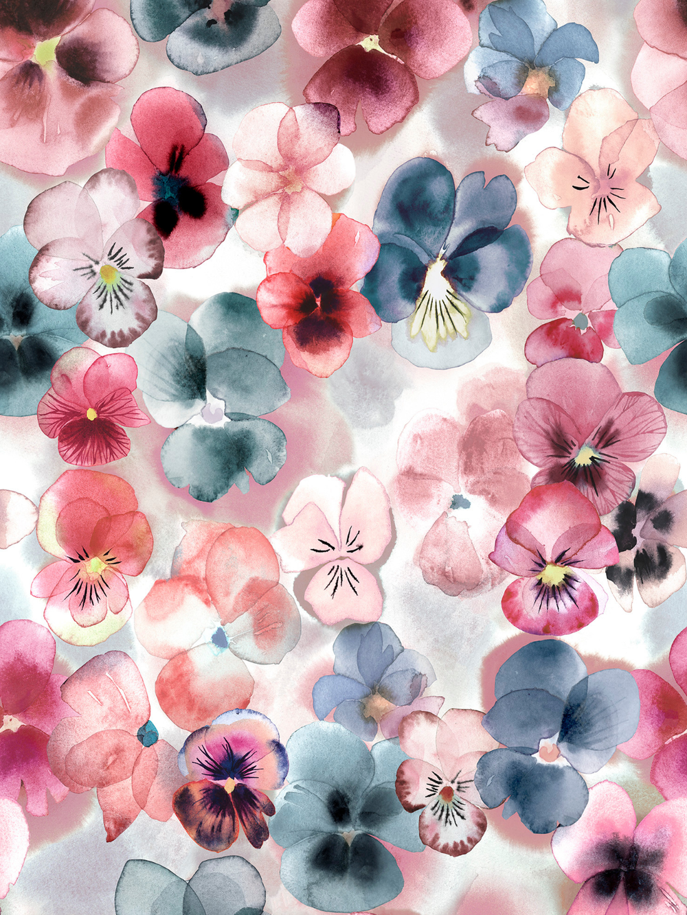 SWINGhousut pitk&auml; (Orvokki valkoinen / roosa / sininen trikoo)