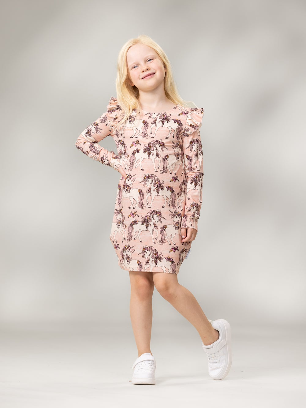 RUNOtunika (Yksisarviset roosa trikoo)