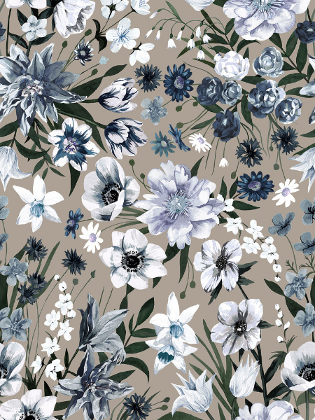 SLOWmekko (Ritarinkannus vaaleansininen / greige joustocollege)