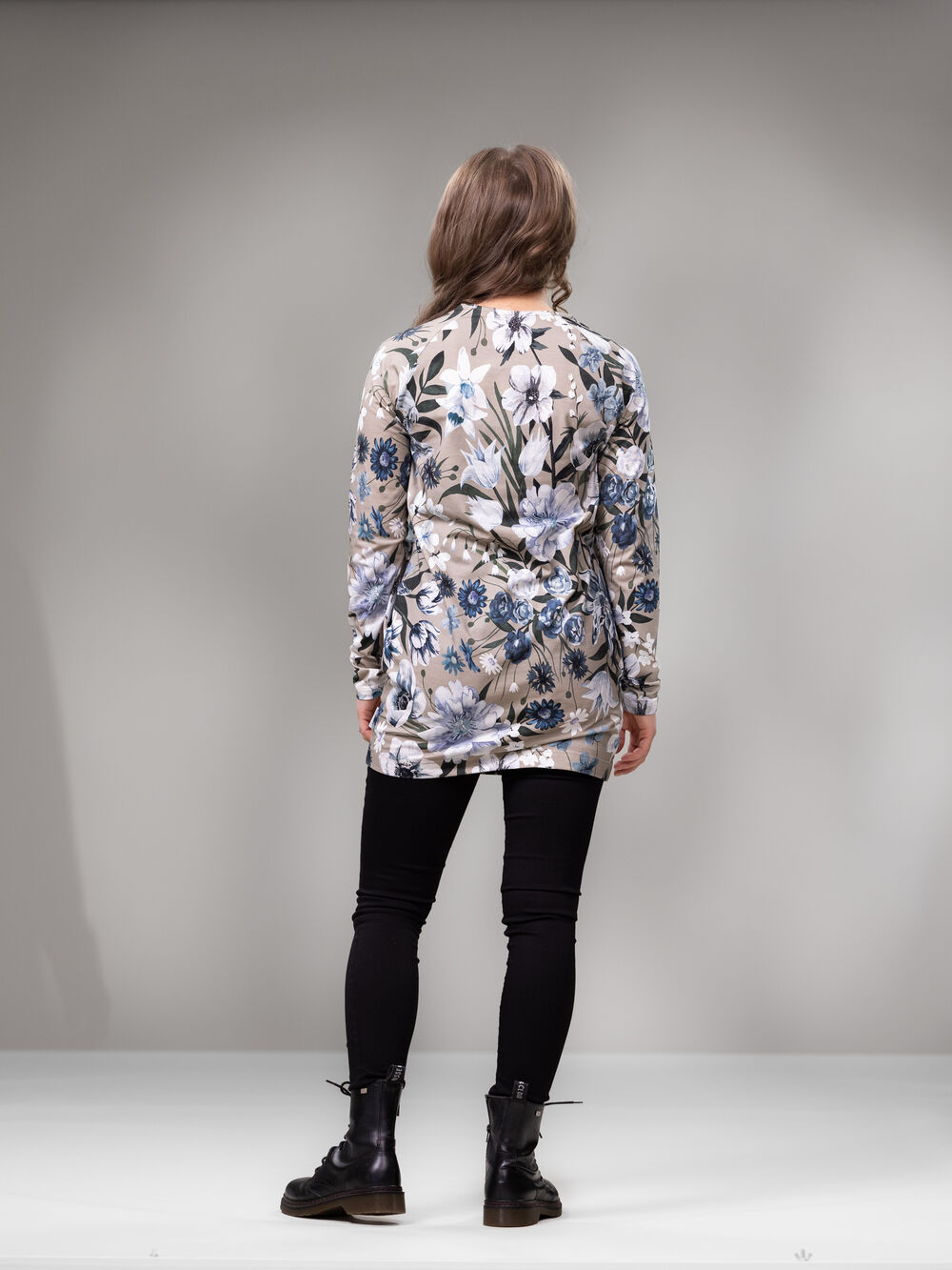 SAARAtunika (Ritarinkannus vaaleansininen / greige trikoo)