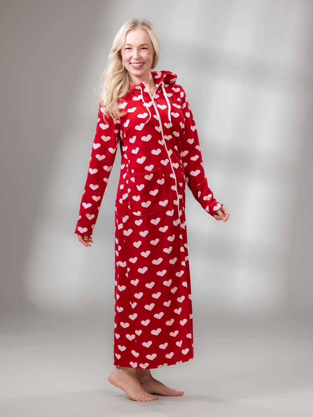 SAUNAtakki pitk&auml; (Syd&auml;mellinen punainen joustofrotee)