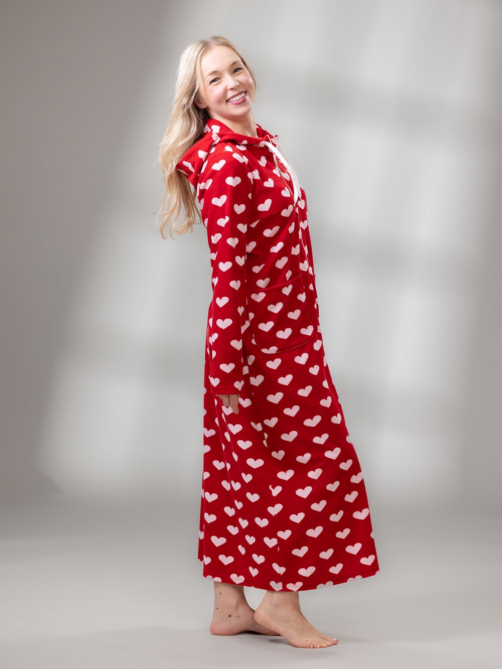 SAUNAtakki pitk&auml; (Syd&auml;mellinen punainen joustofrotee)