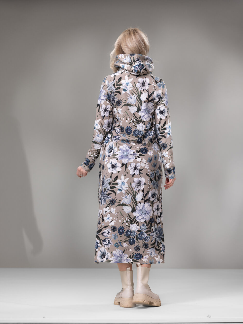 SLOWmekko (Ritarinkannus vaaleansininen / greige joustocollege)