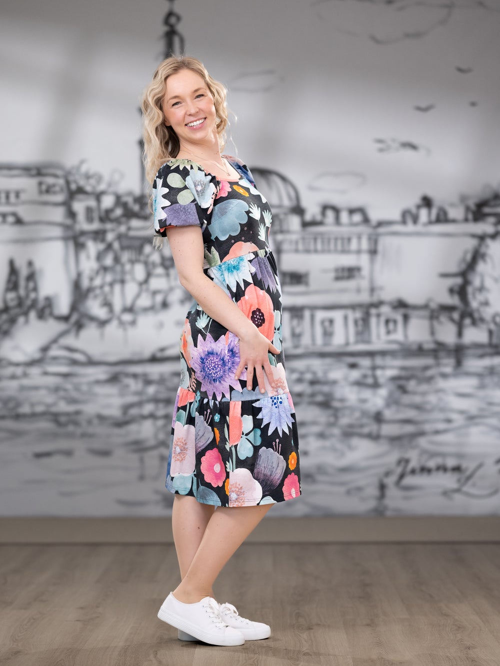 STIINAmekko (Halaus hiilenmusta / pastelli trikoo)