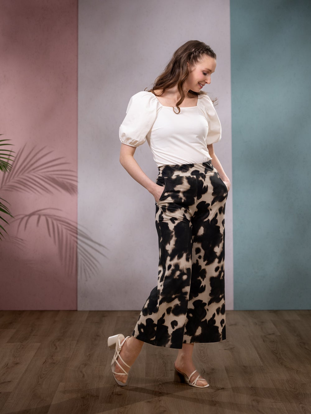 SWINGhousut (Kaiku ruskea / hiekka trikoo)