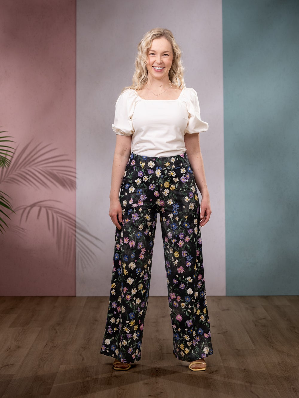 SWINGhousut pitk&auml; (Kahvilassa musta / pastelli trikoo)