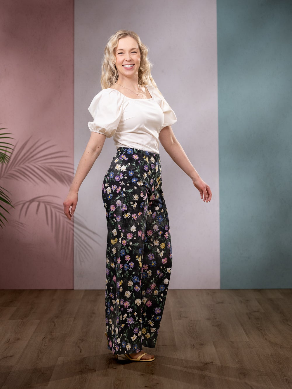 SWINGhousut pitk&auml; (Kahvilassa musta / pastelli trikoo)