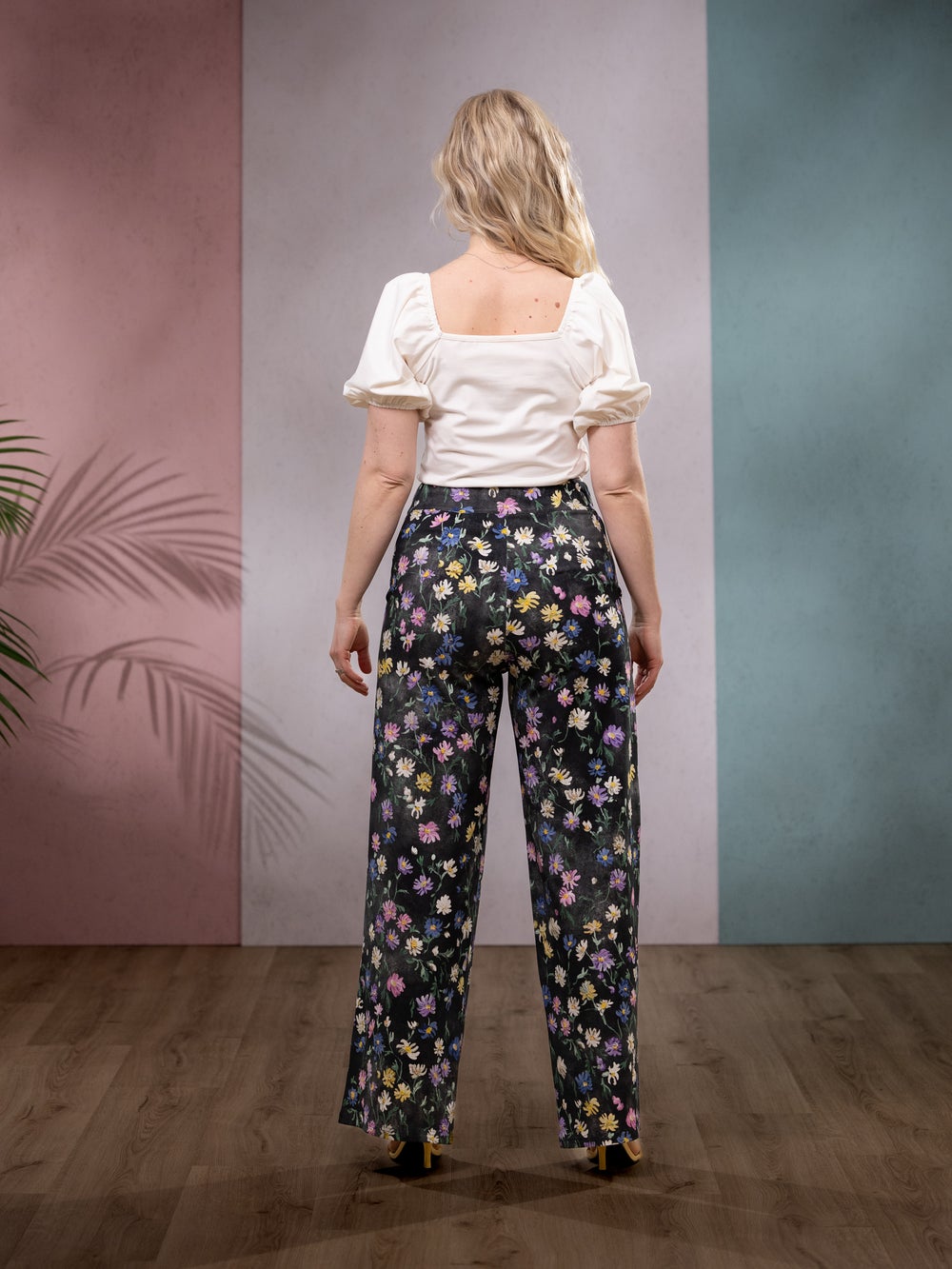 SWINGhousut pitk&auml; (Kahvilassa musta / pastelli trikoo)