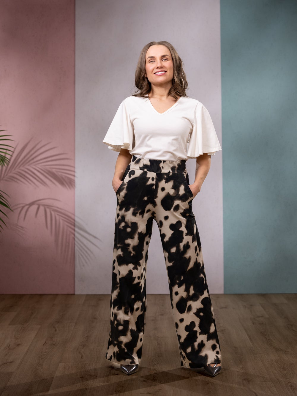 SWINGhousut pitk&auml; (Kaiku ruskea / hiekka trikoo)