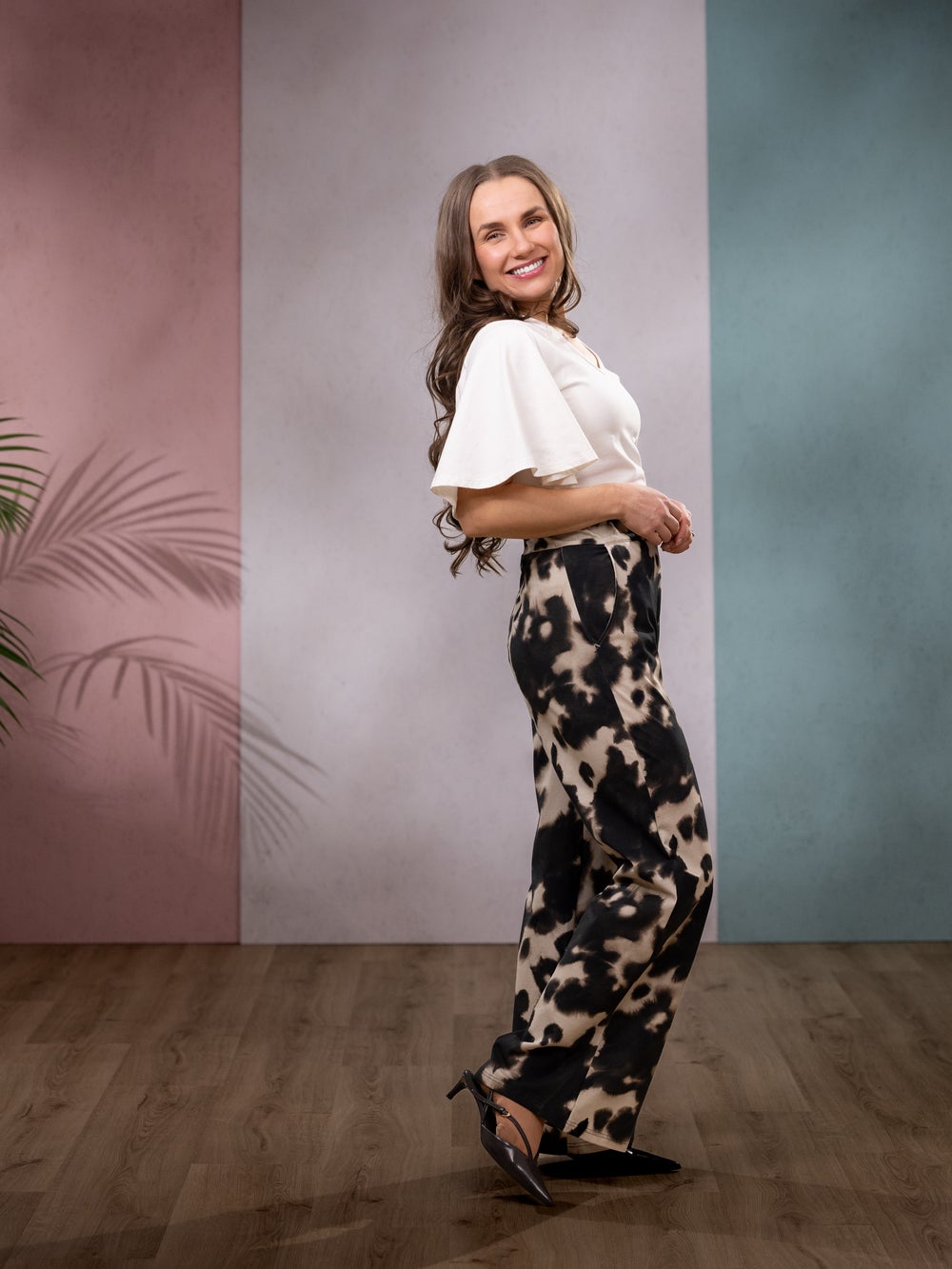 SWINGhousut pitk&auml; (Kaiku ruskea / hiekka trikoo)