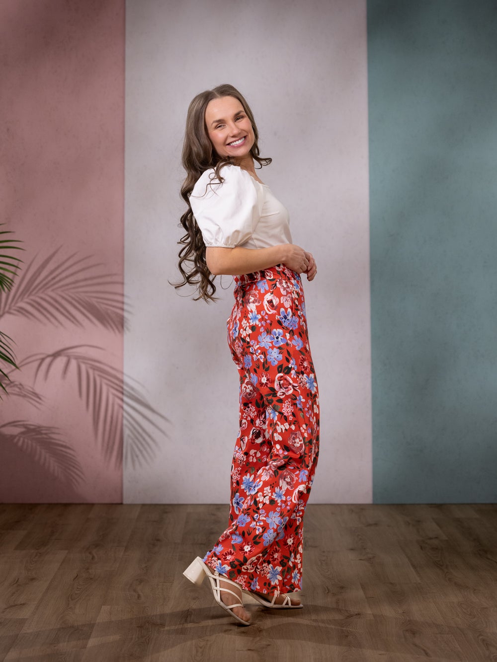 SWINGhousut pitk&auml; (Rakkaudella punainen / sininen / valkoinen trikoo)