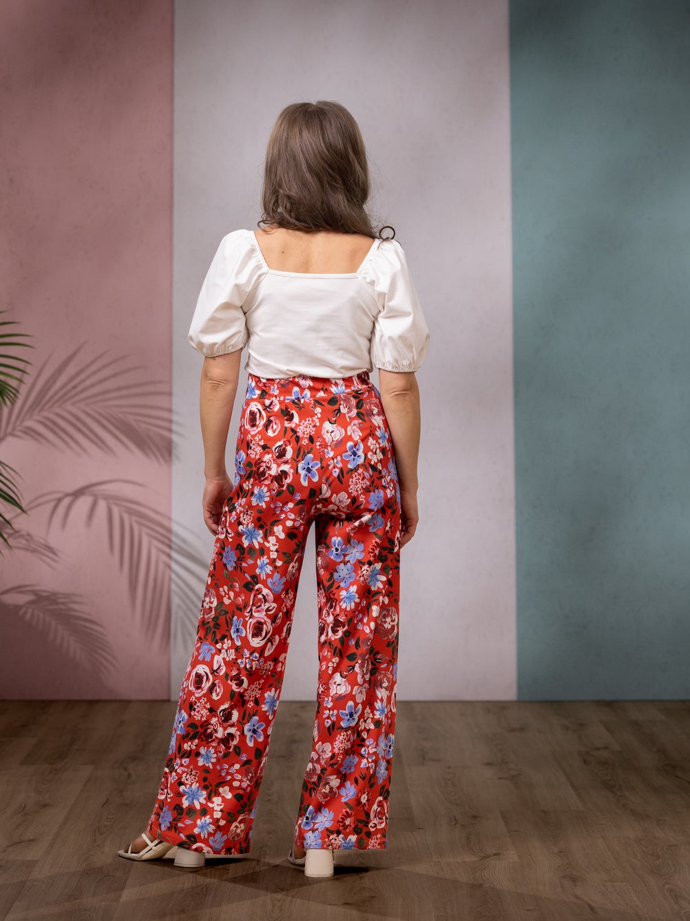 SWINGhousut pitk&auml; (Rakkaudella punainen / sininen / valkoinen trikoo)