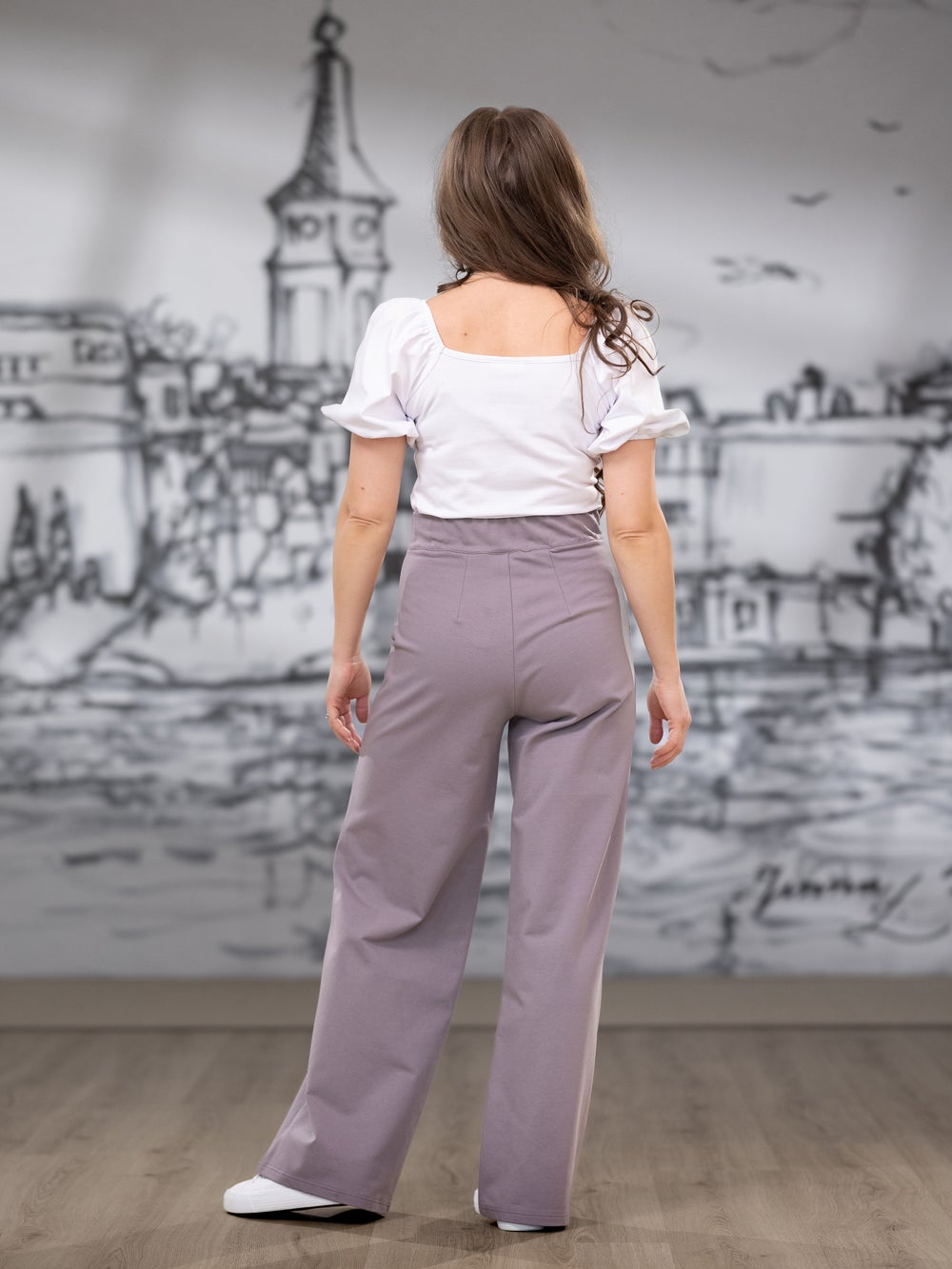 SWINGhousut pitk&auml; (taupe joustocollege)