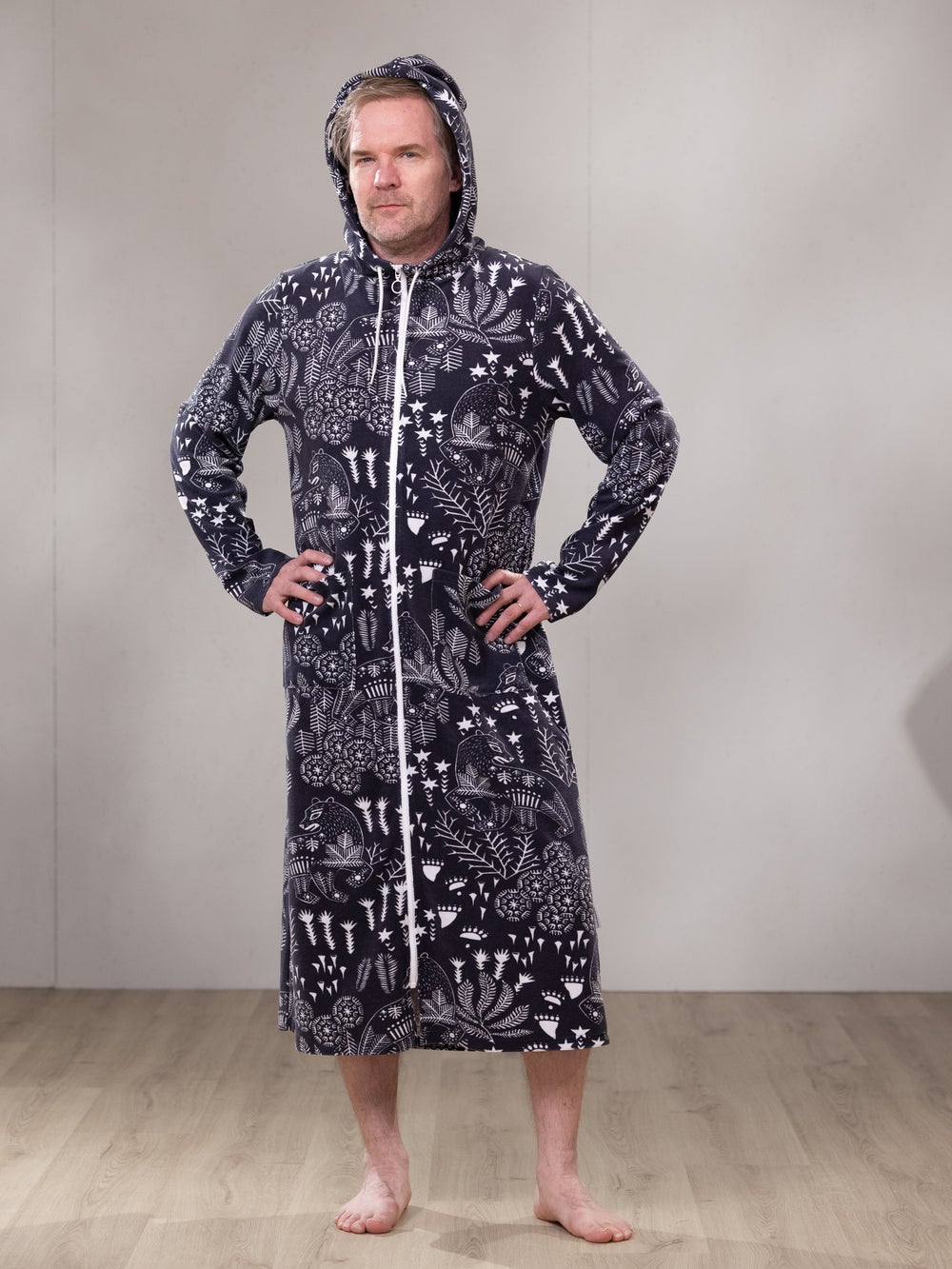 SAUNAtakki miesten (Korven kuningas grafiitti joustofrotee)