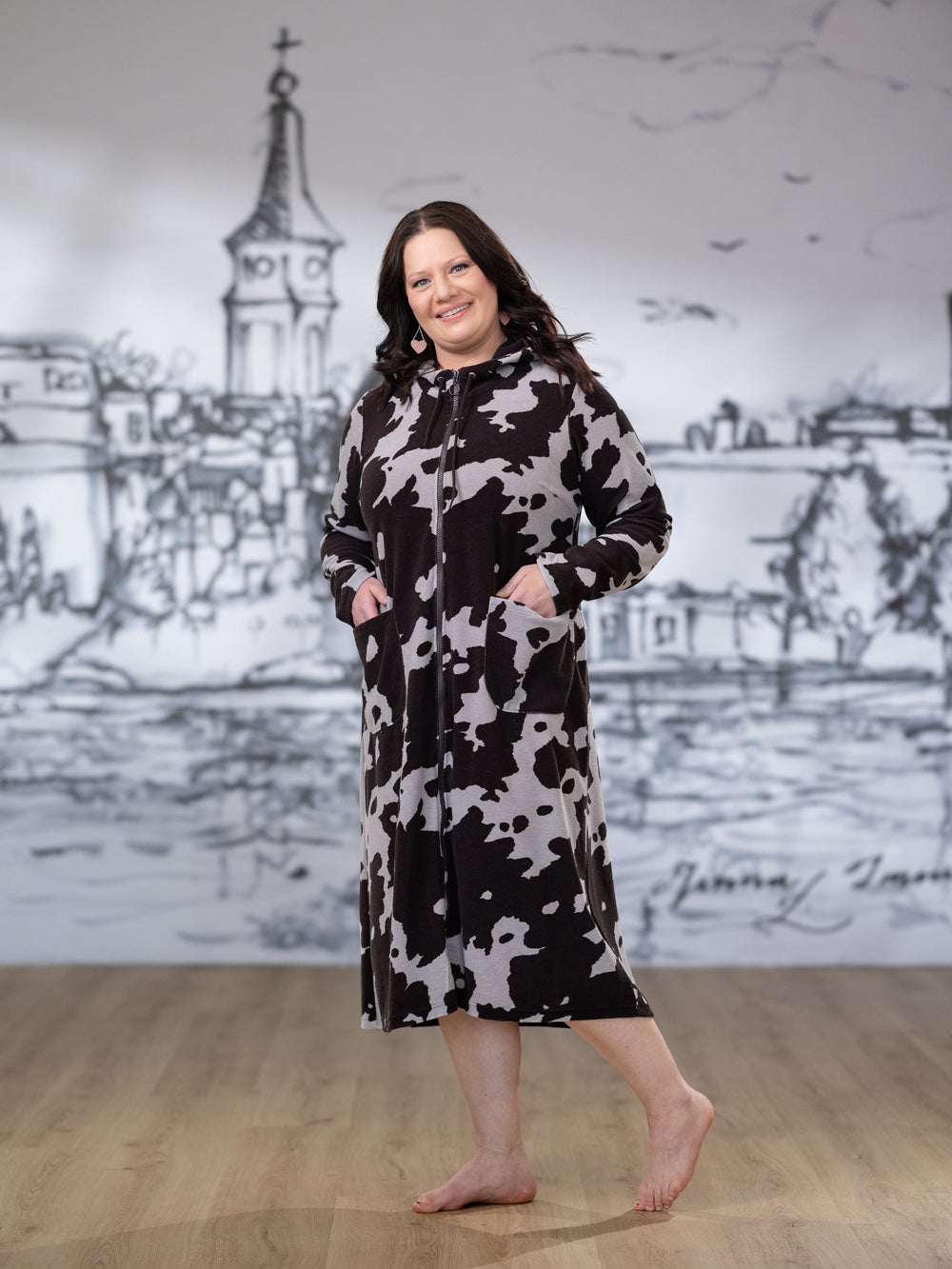 SAUNAtakki (Kaiku ruskea/taupe joustofrotee)