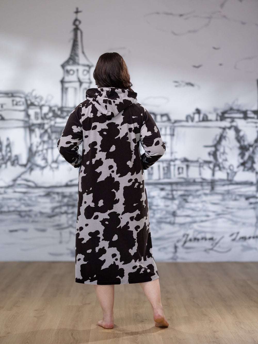 SAUNAtakki (Kaiku ruskea/taupe joustofrotee)