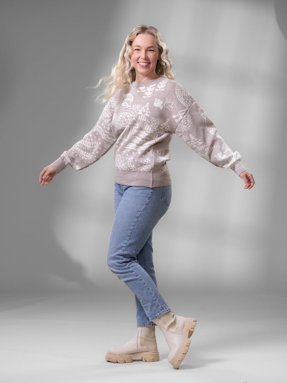 SIELULINTUneule (beige / luonnonvalkoinen merinovilla)