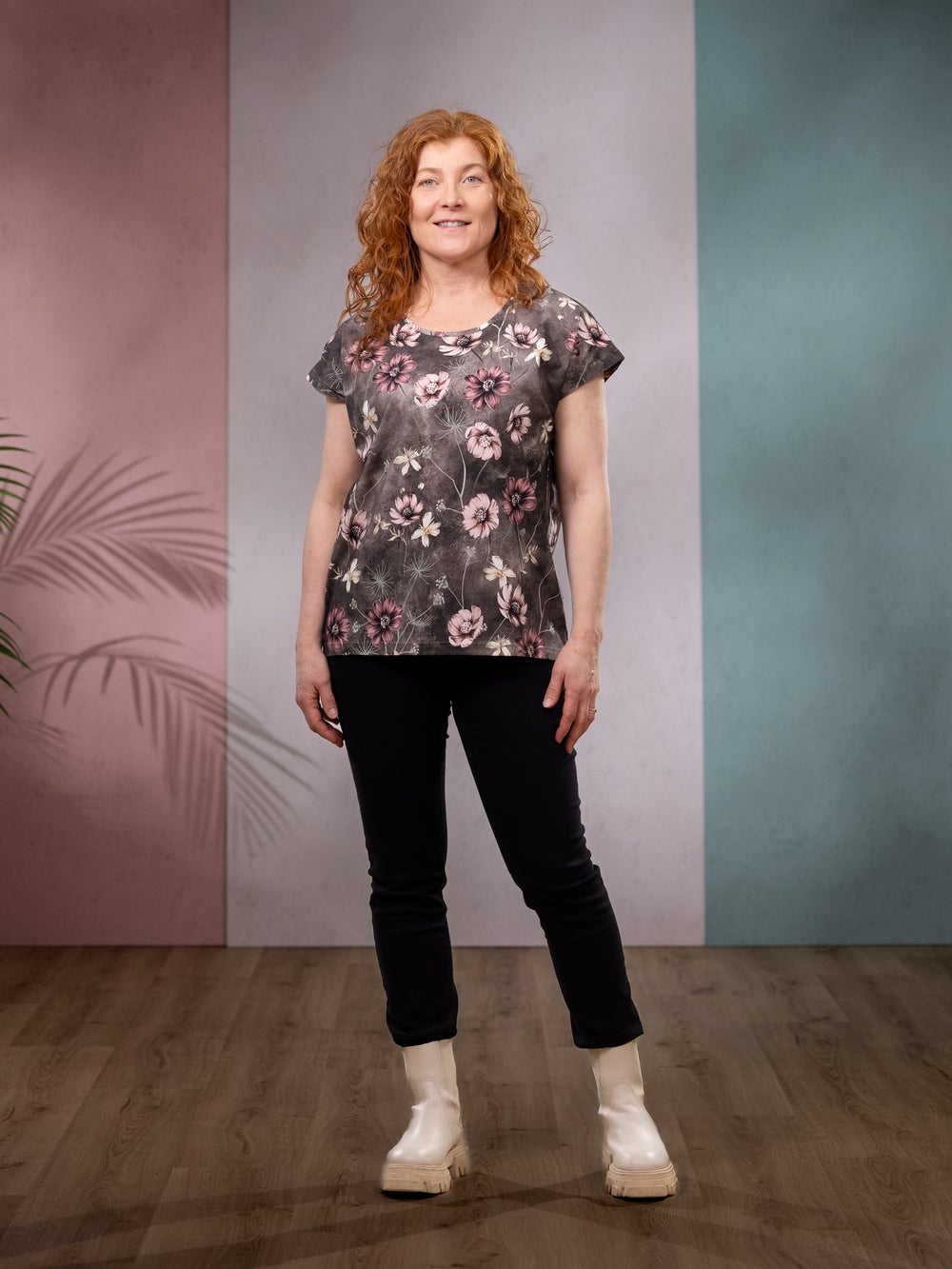 TUULIt-paita (Suklaakosmos ruskea / roosa trikoo)