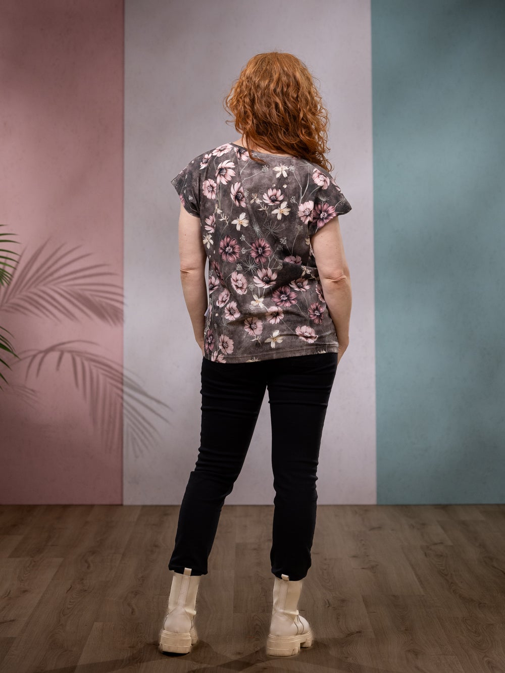 TUULIt-paita (Suklaakosmos ruskea / roosa trikoo)