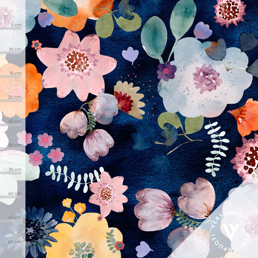 Unelmia (sininen / v&auml;rik&auml;s) harjattu joustocollege