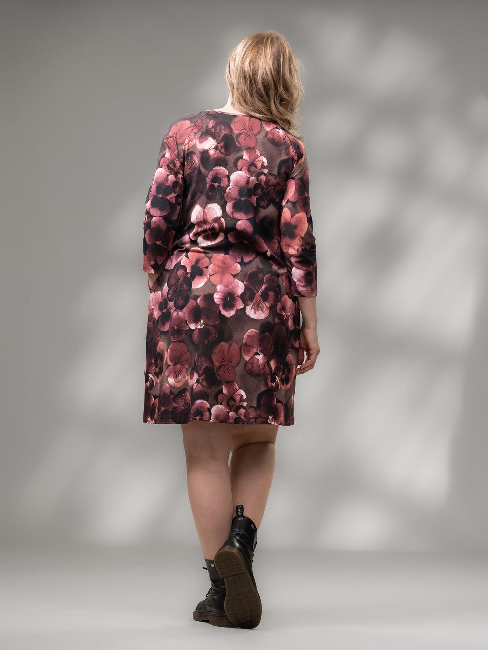 VERSOmekko 3/4 hiha (Orvokki ruskea / viini trikoo)