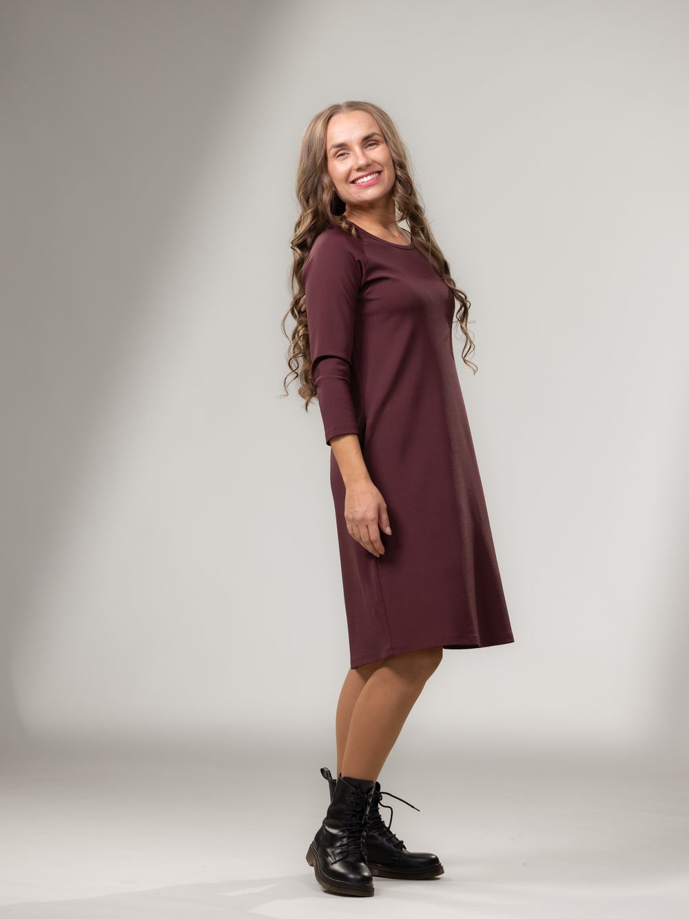 VERSOmekko 3/4 hiha (burgundi Punto di Roma)