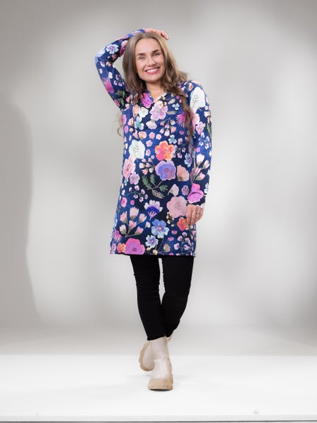 HELGAtunika (Treffit sininen / pinkki trikoo)