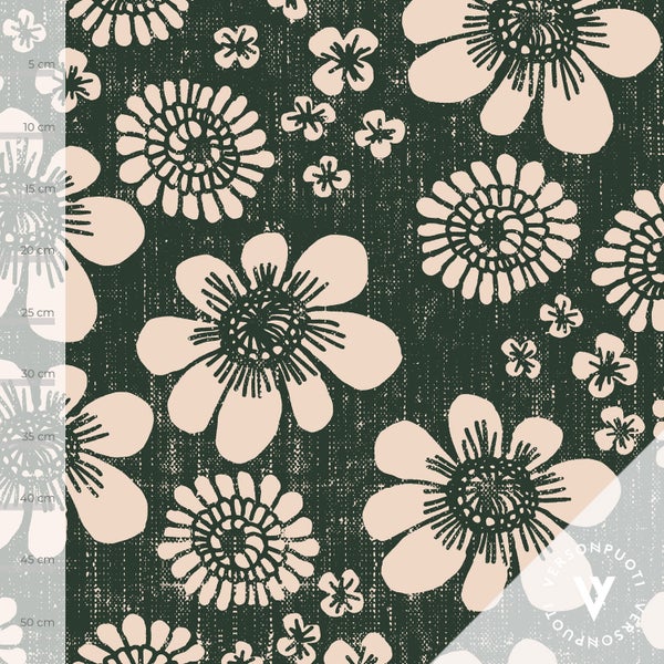 Kedolla kerran (vihre&auml; / beige) digitrikoo