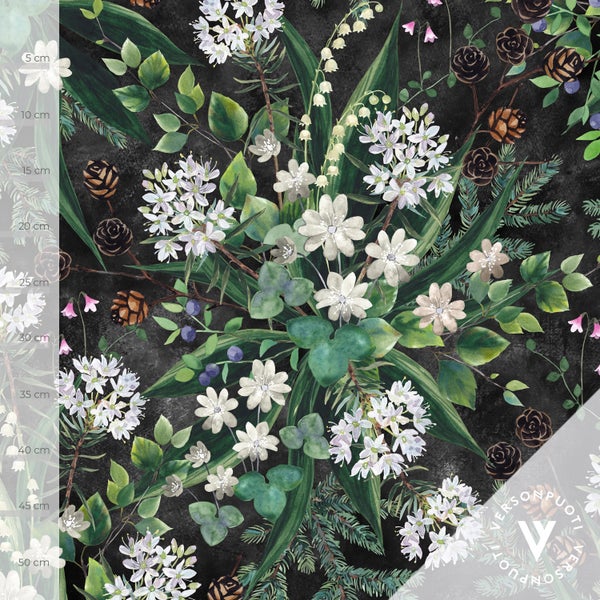 Mets&auml;kylpy (hiilenmusta / vihre&auml;) harjattu joustocollege