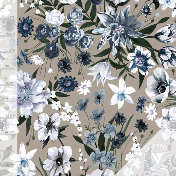 Ritarinkannus (vaaleansininen / greige) joustocollege