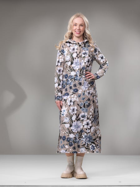 SLOWmekko (Ritarinkannus vaaleansininen / greige joustocollege)