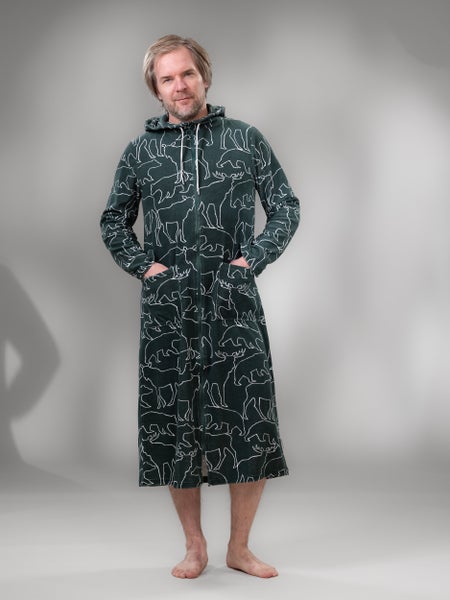 SAUNAtakki miesten (Aarniomets&auml; tummanvihre&auml; joustofrotee)