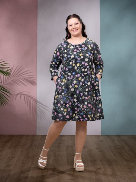 VERSOmekko 3/4 hiha (Kahvilassa musta / pastelli trikoo)